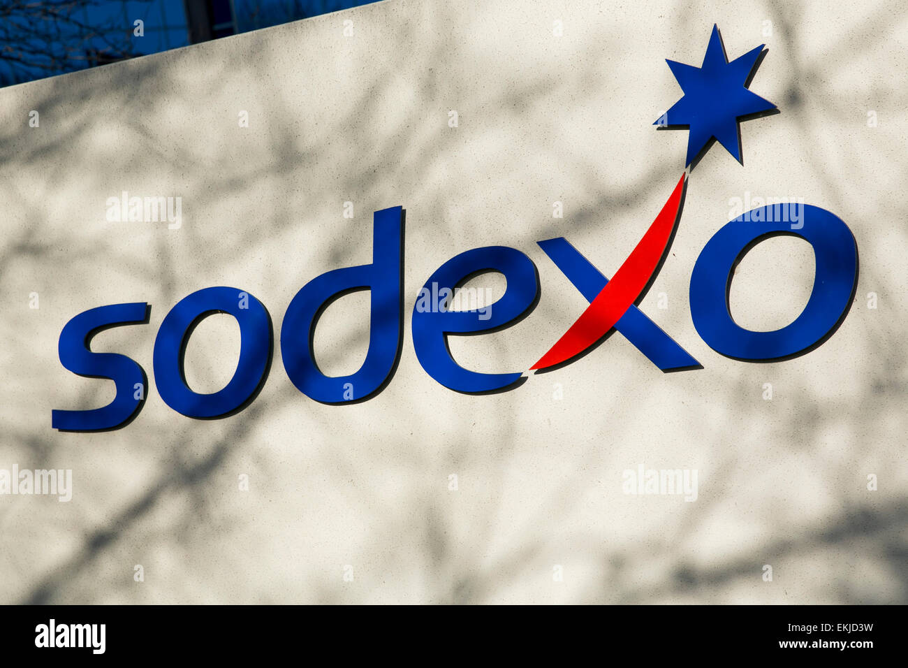 Signe d'un logo à l'extérieur des États-Unis siège de Sodexo. Banque D'Images