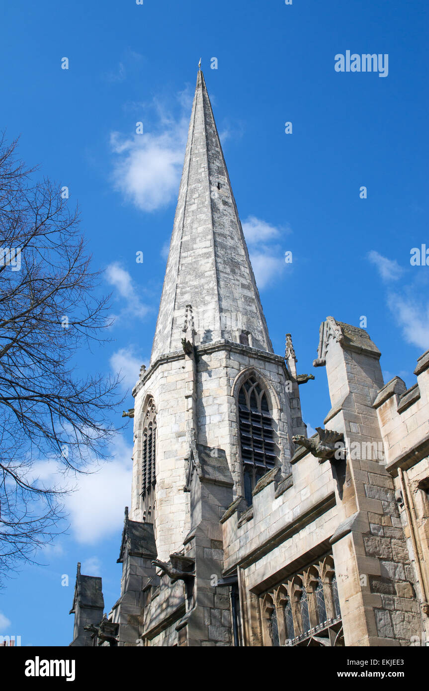 St Mary's Church Spire, ville de York, England, UK Banque D'Images