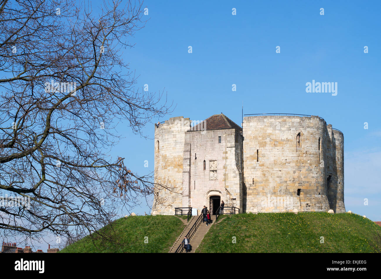 Clifford's Tower, ville de York, England, UK Banque D'Images