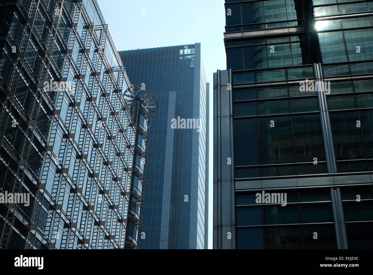 Les immeubles de bureaux, Canary Wharf, Londres, Angleterre Banque D'Images