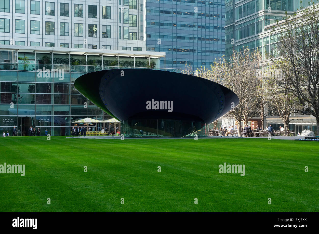 Design moderne, art conceptuel, Canary Wharf, Londres, Angleterre Banque D'Images