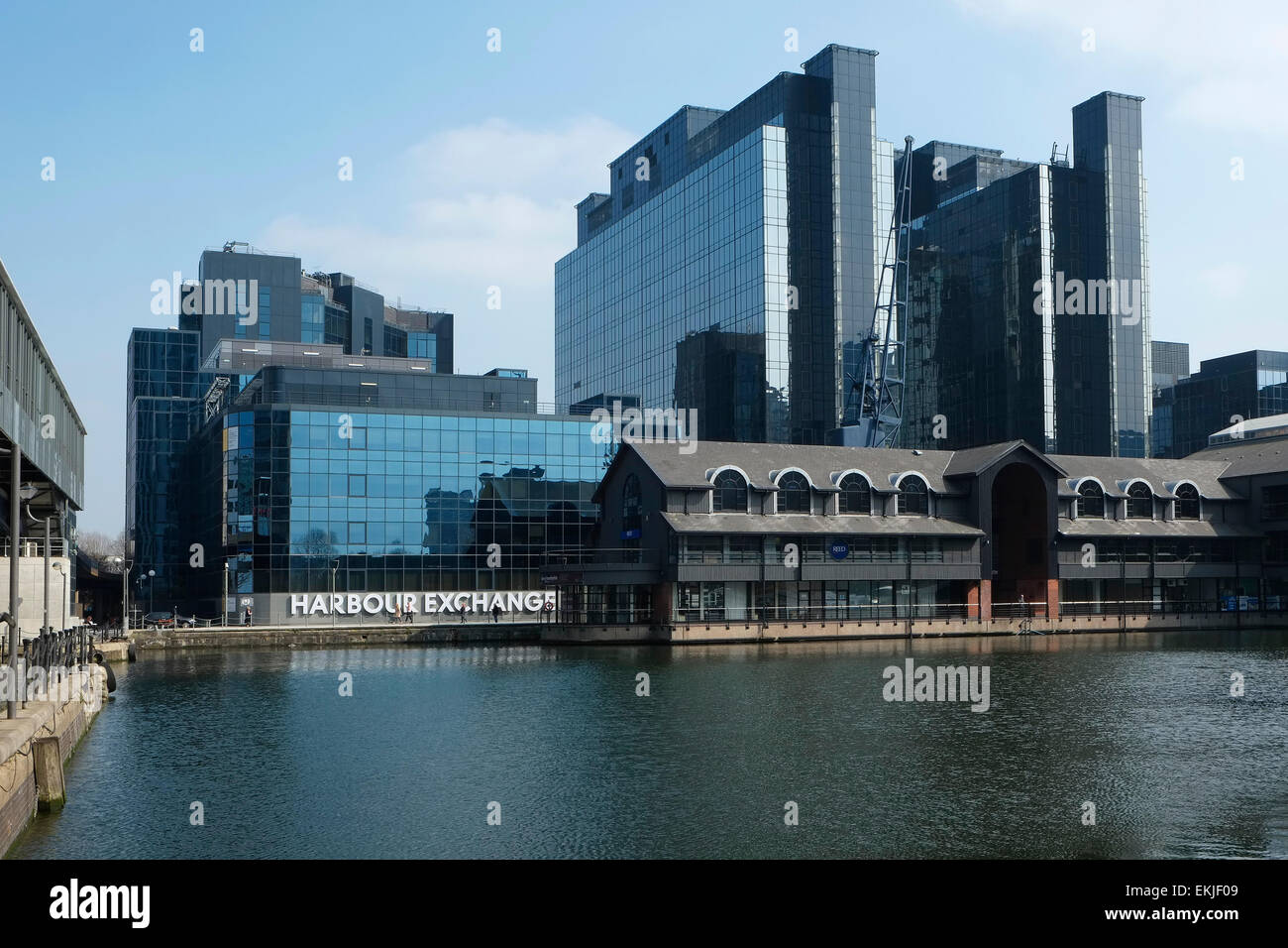 Change le port des bâtiments, Canary Wharf, Londres, Angleterre Banque D'Images