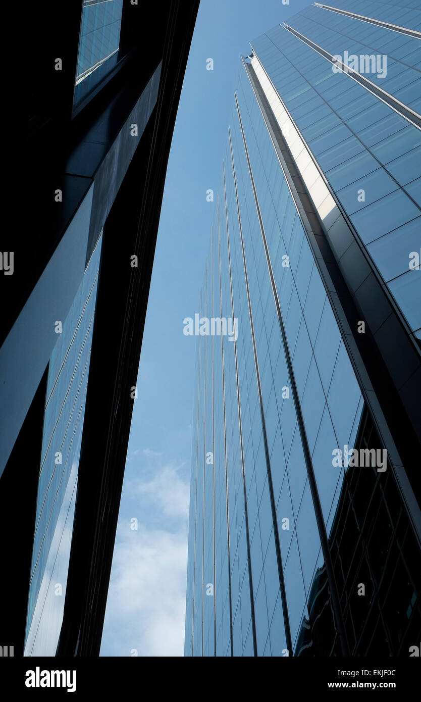 Les immeubles de bureaux, Canary Wharf, Londres, Angleterre Banque D'Images