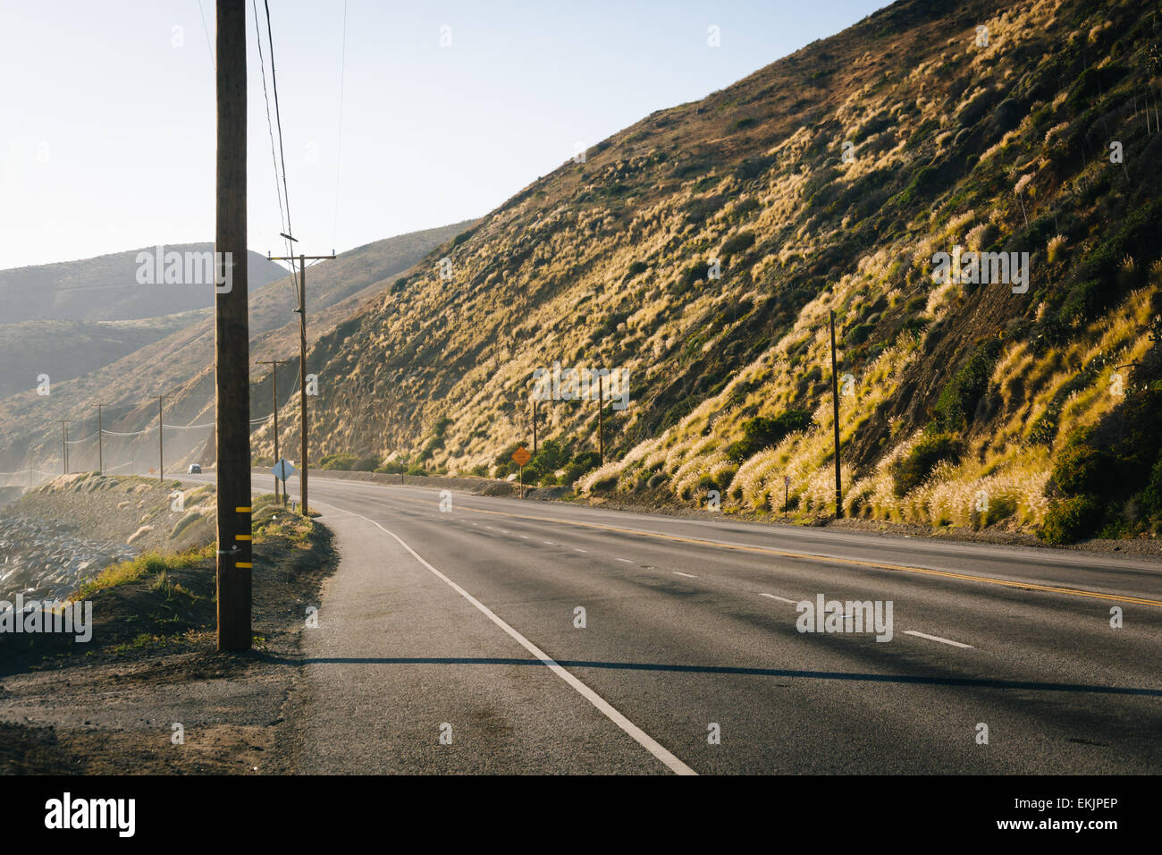 La Pacific Coast Highway, à Malibu, en Californie. Banque D'Images