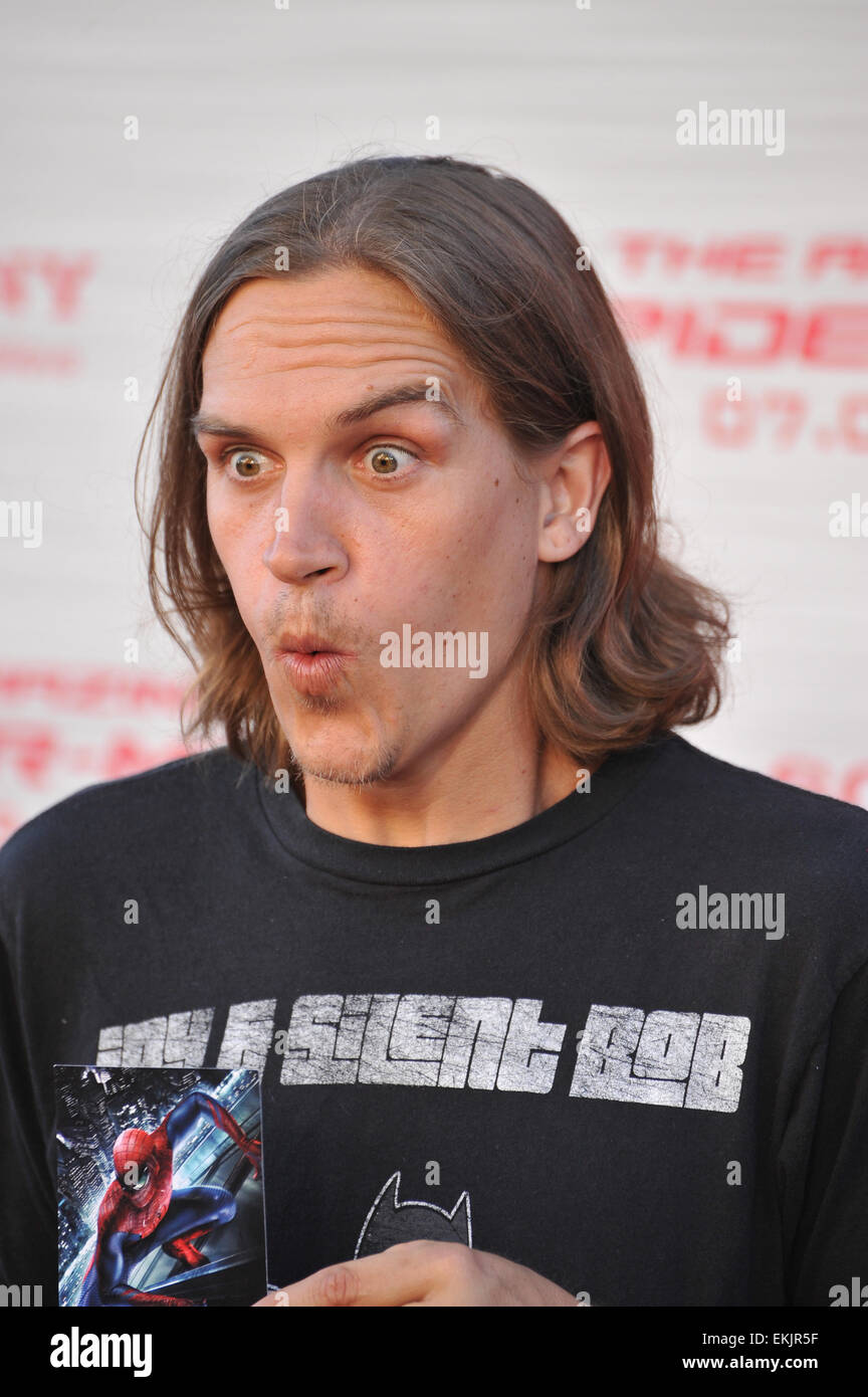 LOS ANGELES, CA - le 29 juin 2012 : Jason Mewes lors de la première mondiale de 'The Amazing Spider-Man' au Regency Village Theatre, Westwood. Banque D'Images