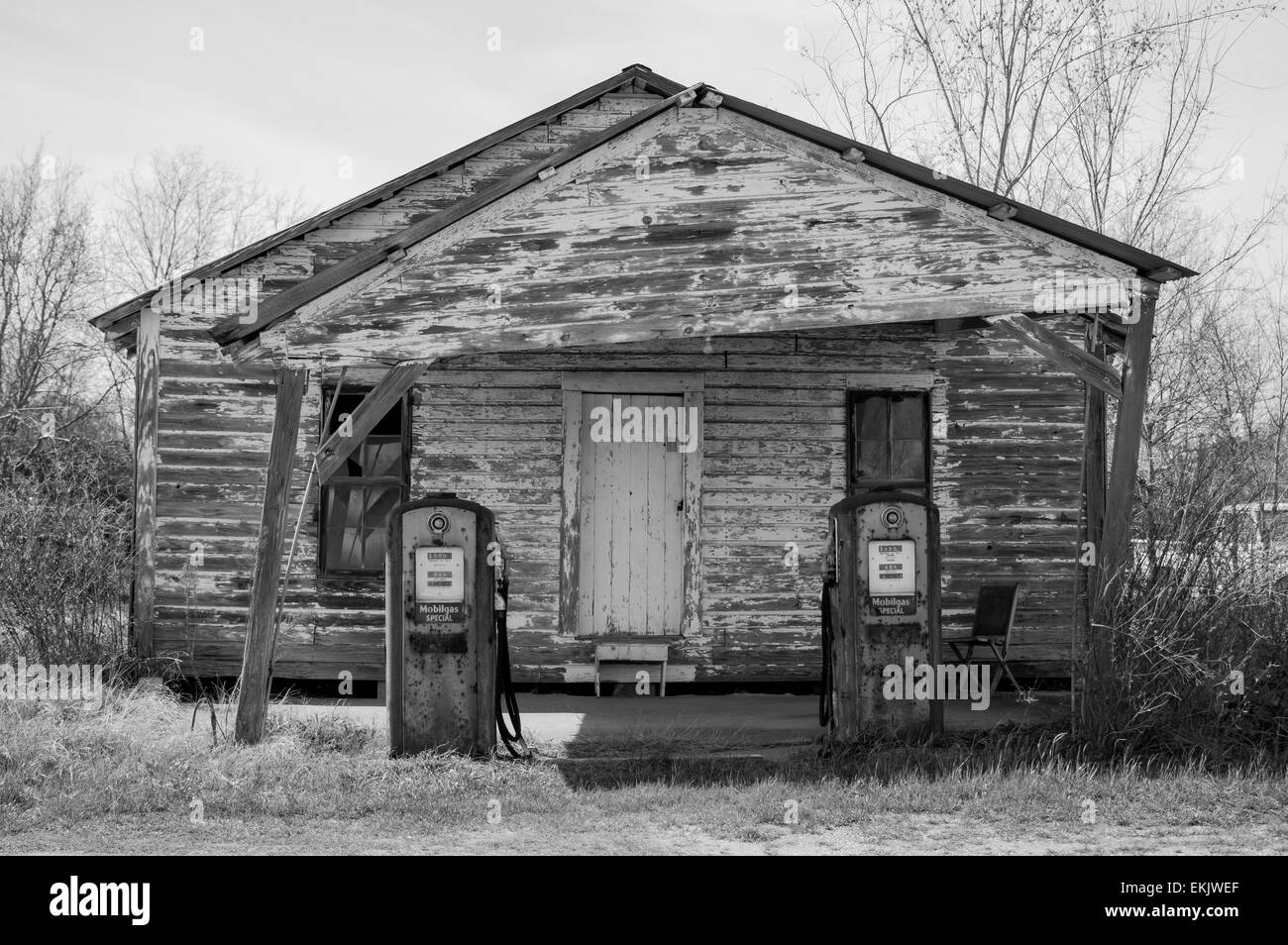 Une scène capturés le long de la côté de la route sur une autoroute du sud Banque D'Images
