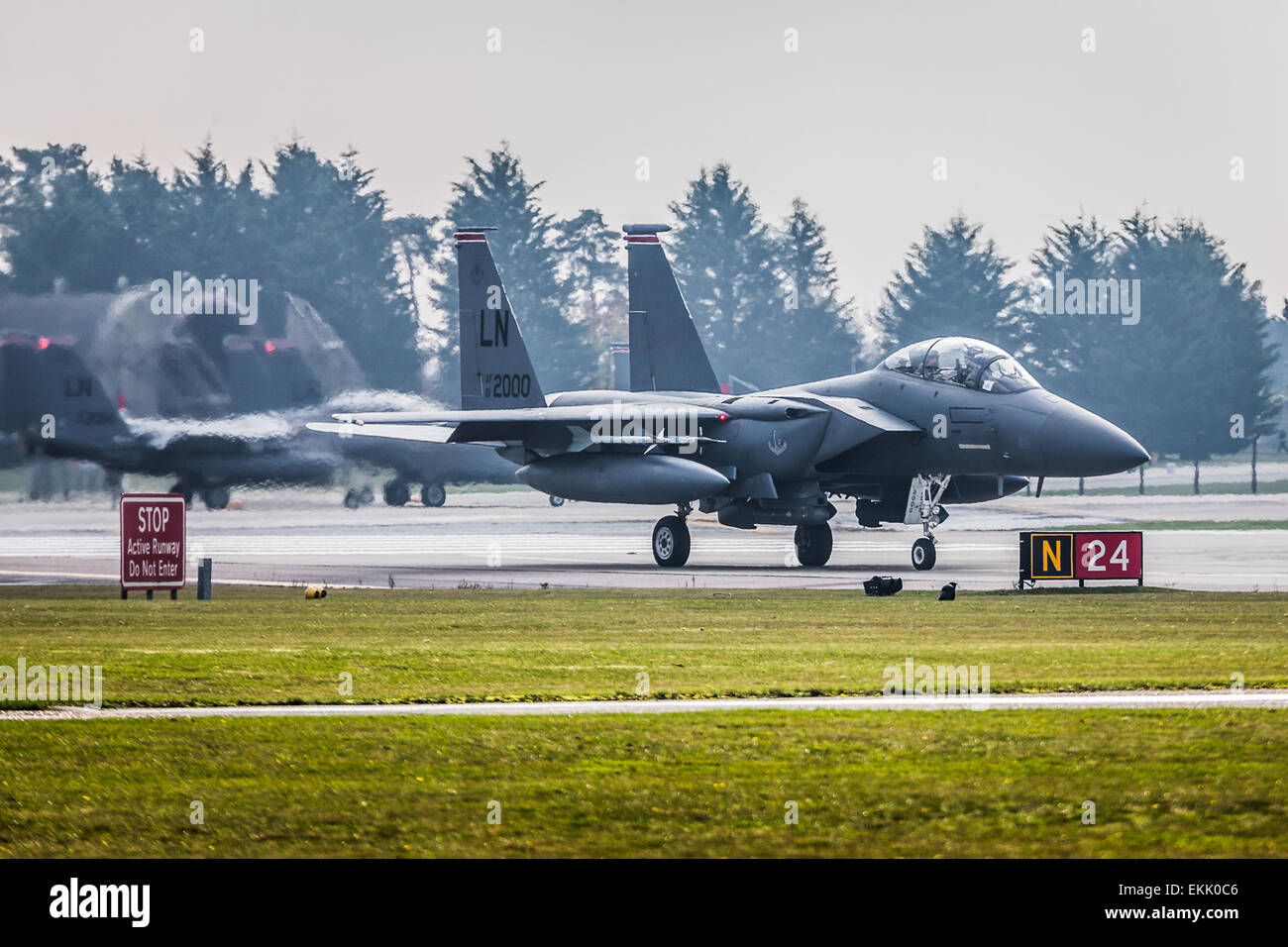 F-15 Eagle de l'US Air Force à RAF Lakenheath. Banque D'Images