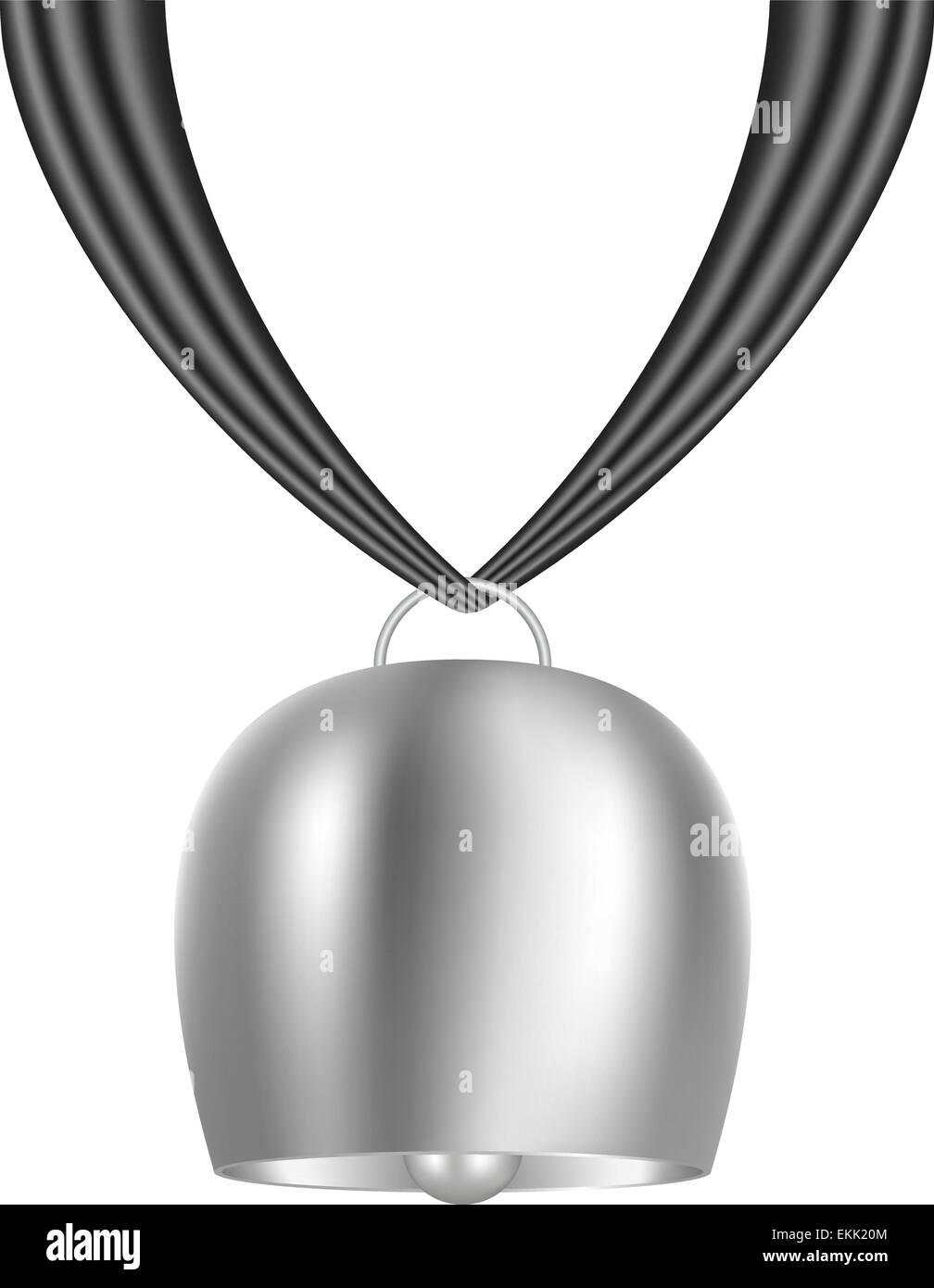 Grande cloche pendaison le morceau de tissu Illustration de Vecteur