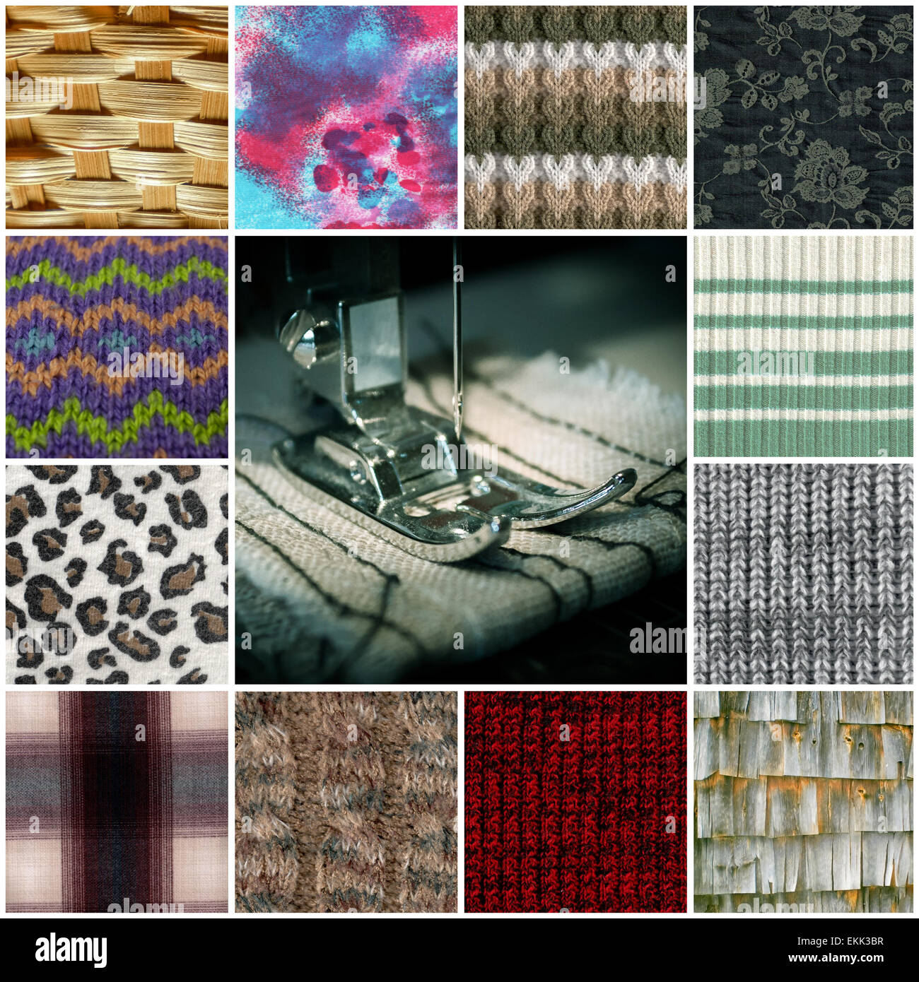 Collage avec des textures Banque D'Images