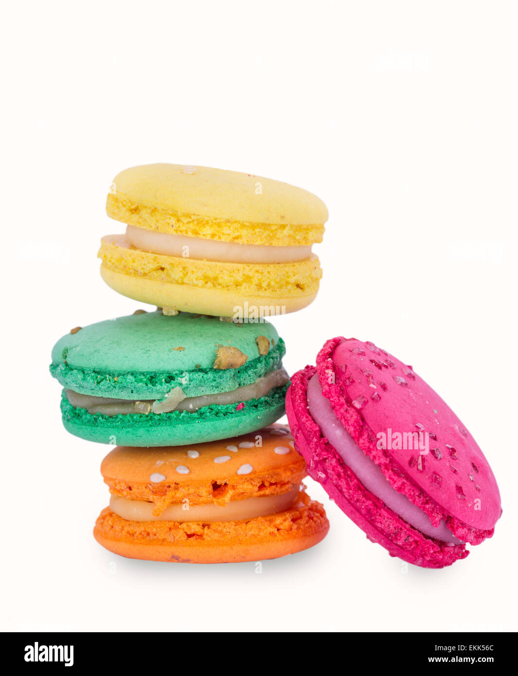 Colorful macarons français, close-up. Banque D'Images