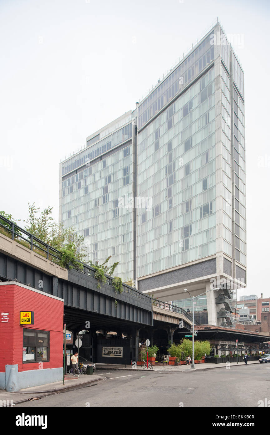 USA, New York City, l'hôtel High Line Standard Banque D'Images