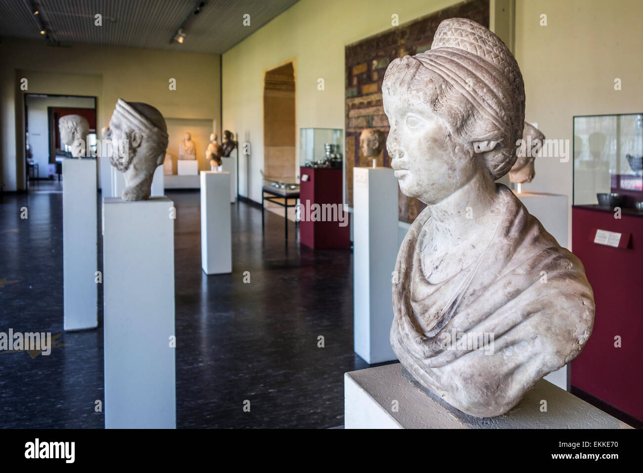 Collection de sculptures de l'antiquité dans le Musée du Cinquantenaire / Jubelparkmuseum à Bruxelles, Belgique Banque D'Images