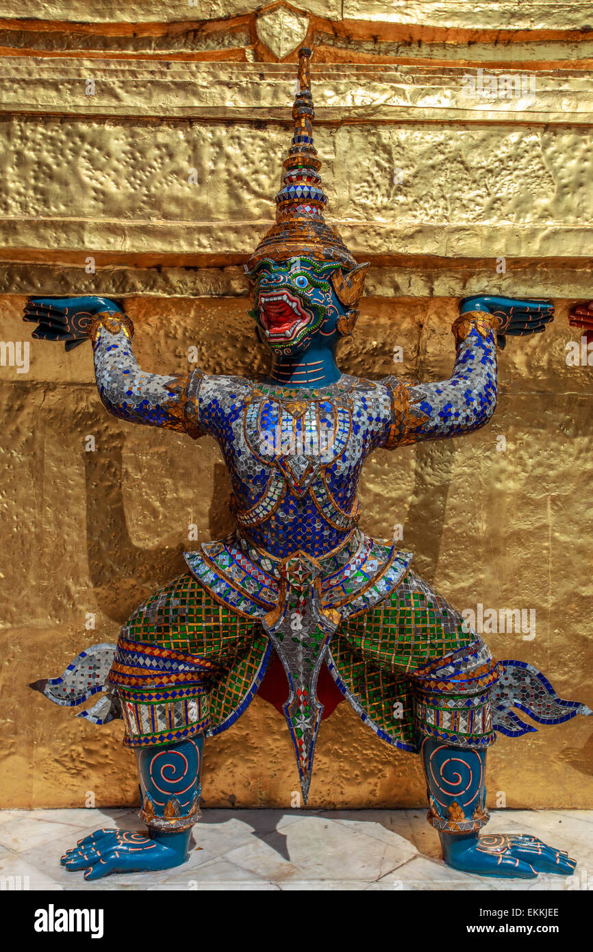 Gardien du temple au Grand Palais à Bangkok Banque D'Images