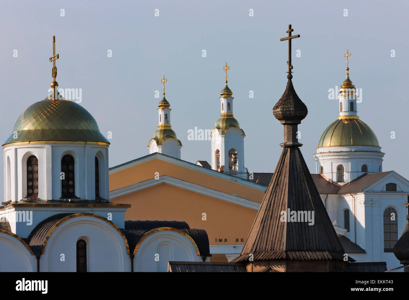 Église orthodoxe en place de la Victoire, Vitebsk, Biélorussie Banque D'Images