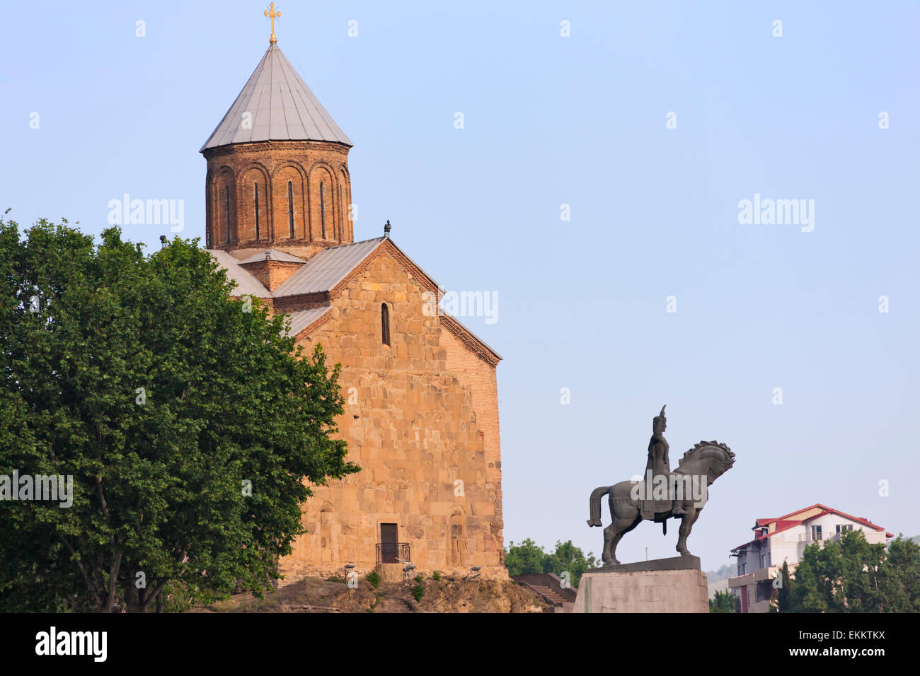 L'église de Metekhi, Tbilissi, Géorgie Banque D'Images