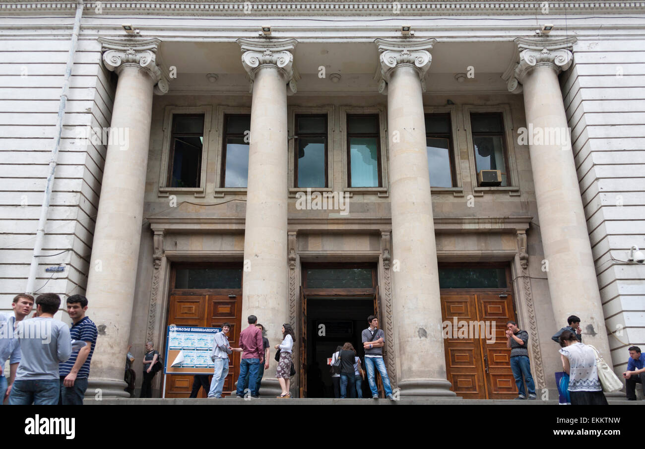 Un vieux bâtiment, Tbilissi, Géorgie Banque D'Images
