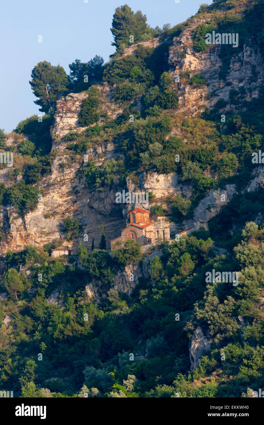 Holy Trinity Church sur la falaise, Berat, Albanie Banque D'Images