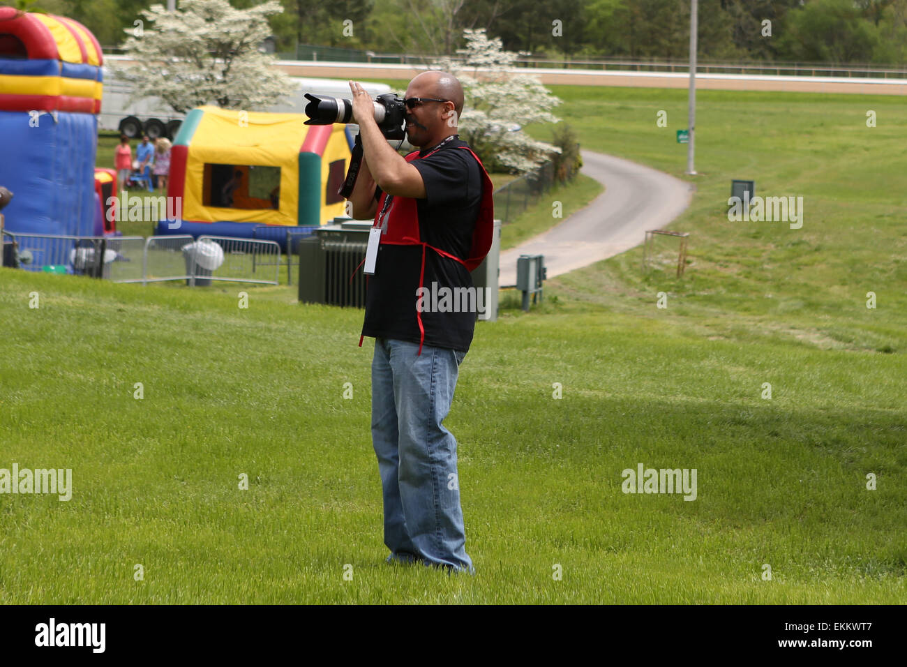 Hot Springs, Arkansas, USA. Apr 11, 2015. L'Arkansas Derby Day Paysages à Oaklawn Park à Hot Springs, AR. Justin Manning/ESW/CSM/Alamy Live News Banque D'Images