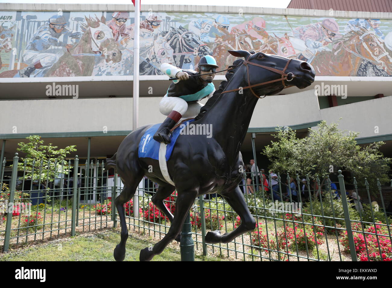 Hot Springs, Arkansas, USA. Apr 11, 2015. L'Arkansas Derby Day Paysages à Oaklawn Park à Hot Springs, AR. Justin Manning/ESW/CSM/Alamy Live News Banque D'Images