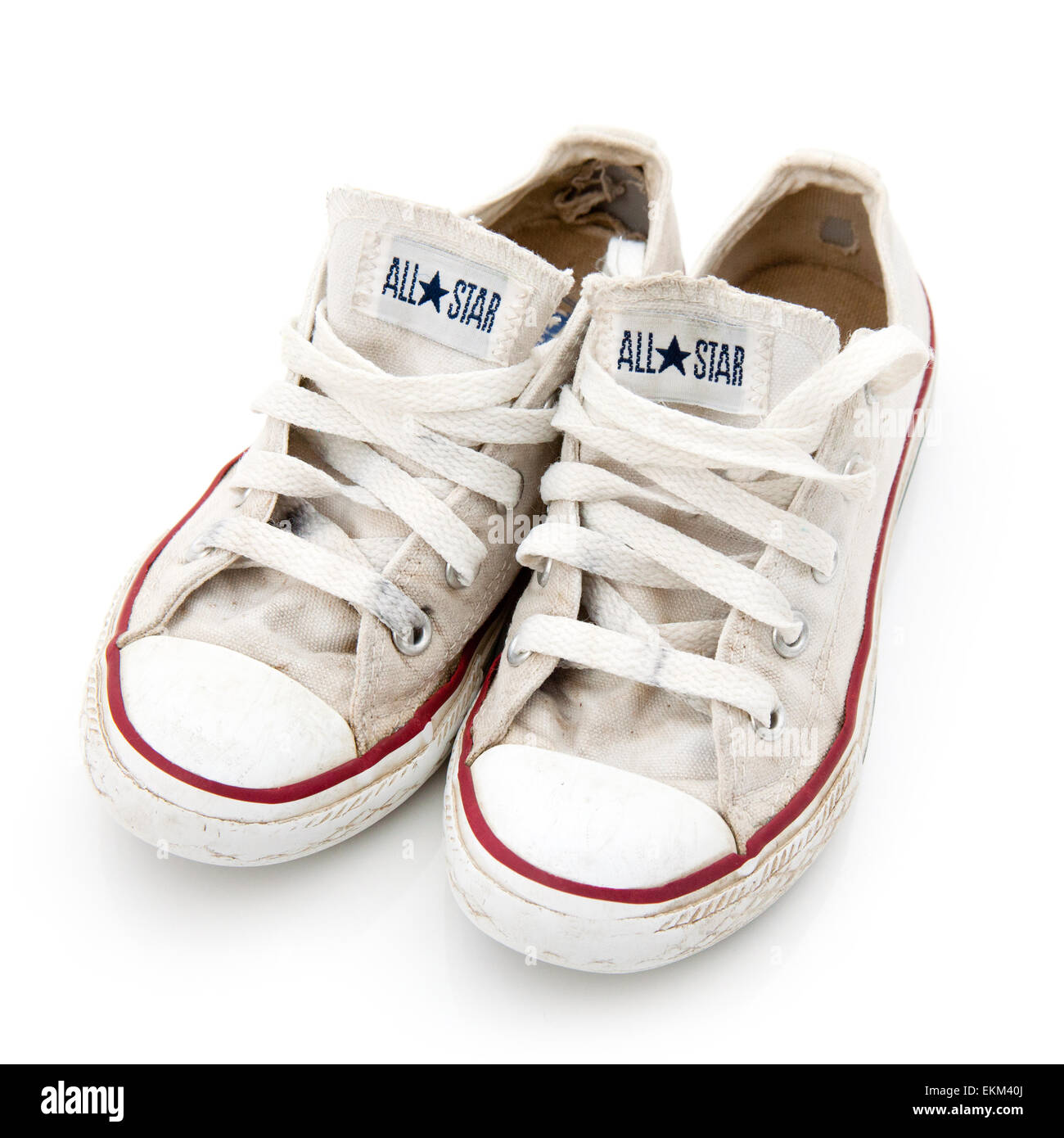 Utilisé pour l'converse shoes isolated on a white background studio. Banque D'Images