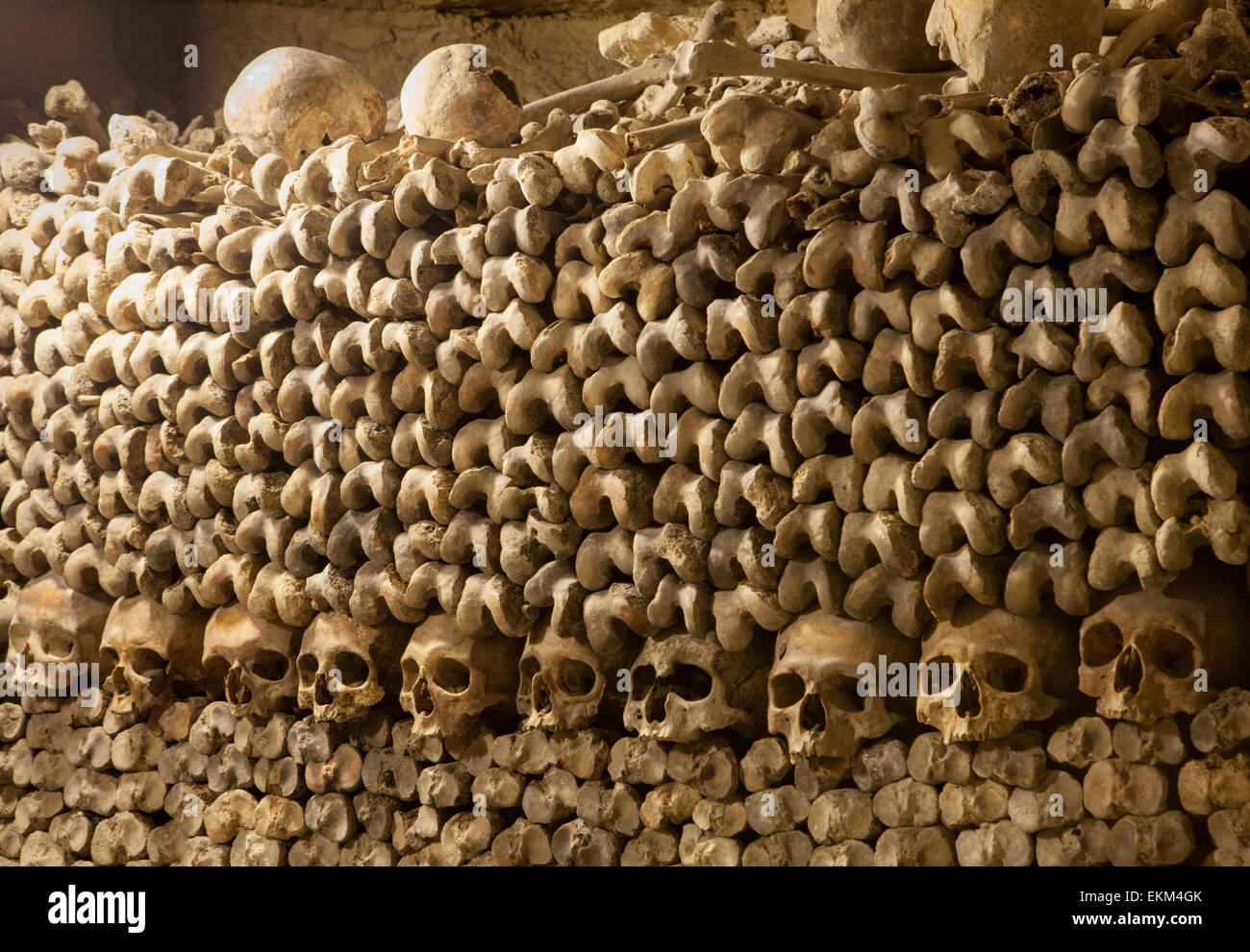 Les Catacombes de Paris tenir la demeure de plus de six millions de personnes Banque D'Images