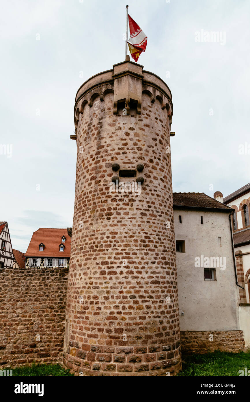 Remparts, Obernai, Alsace, France Banque D'Images