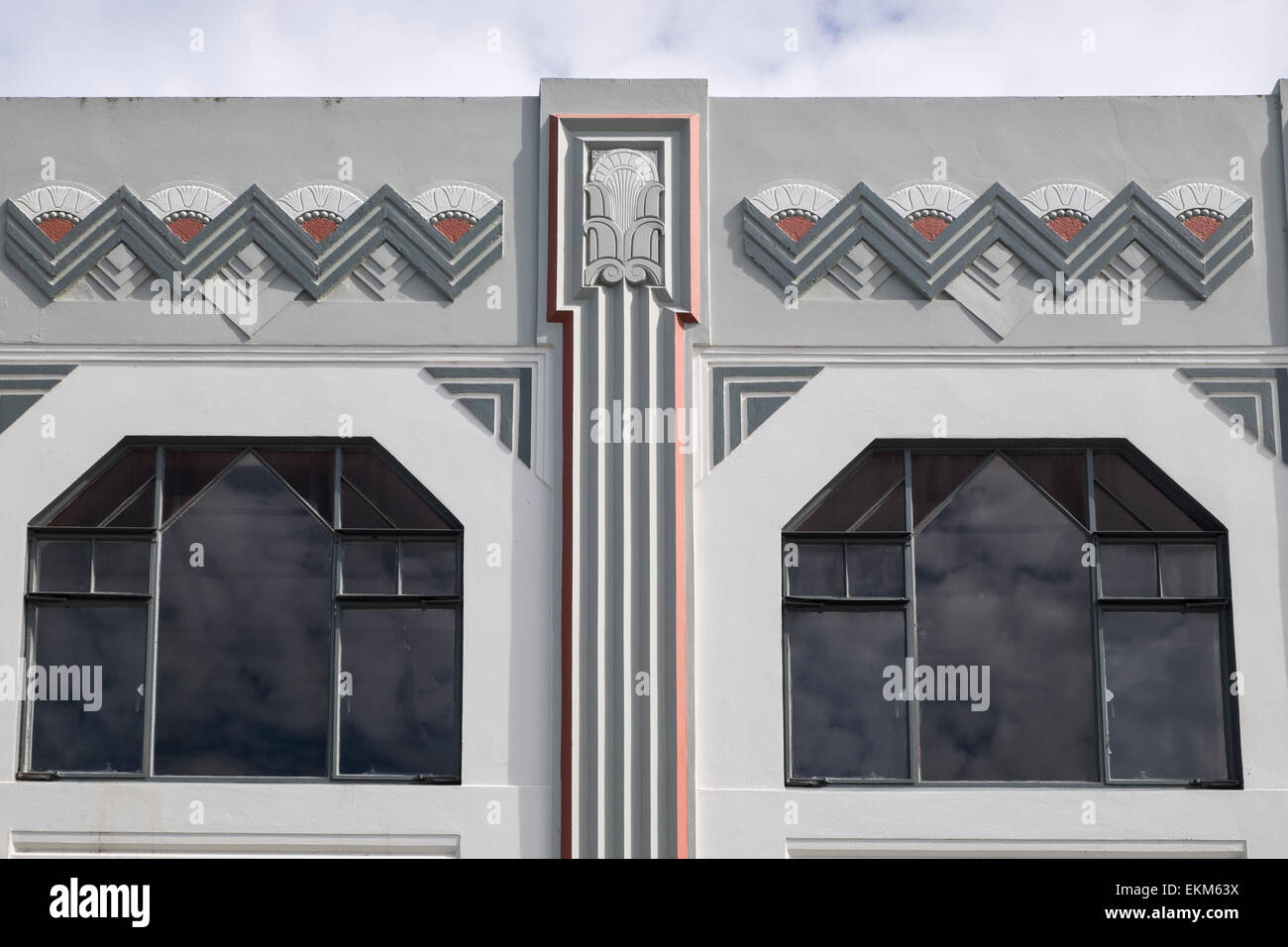 Smith et l'édifice Chambers, l'architecture art déco à Napier, Nouvelle-Zélande. Banque D'Images