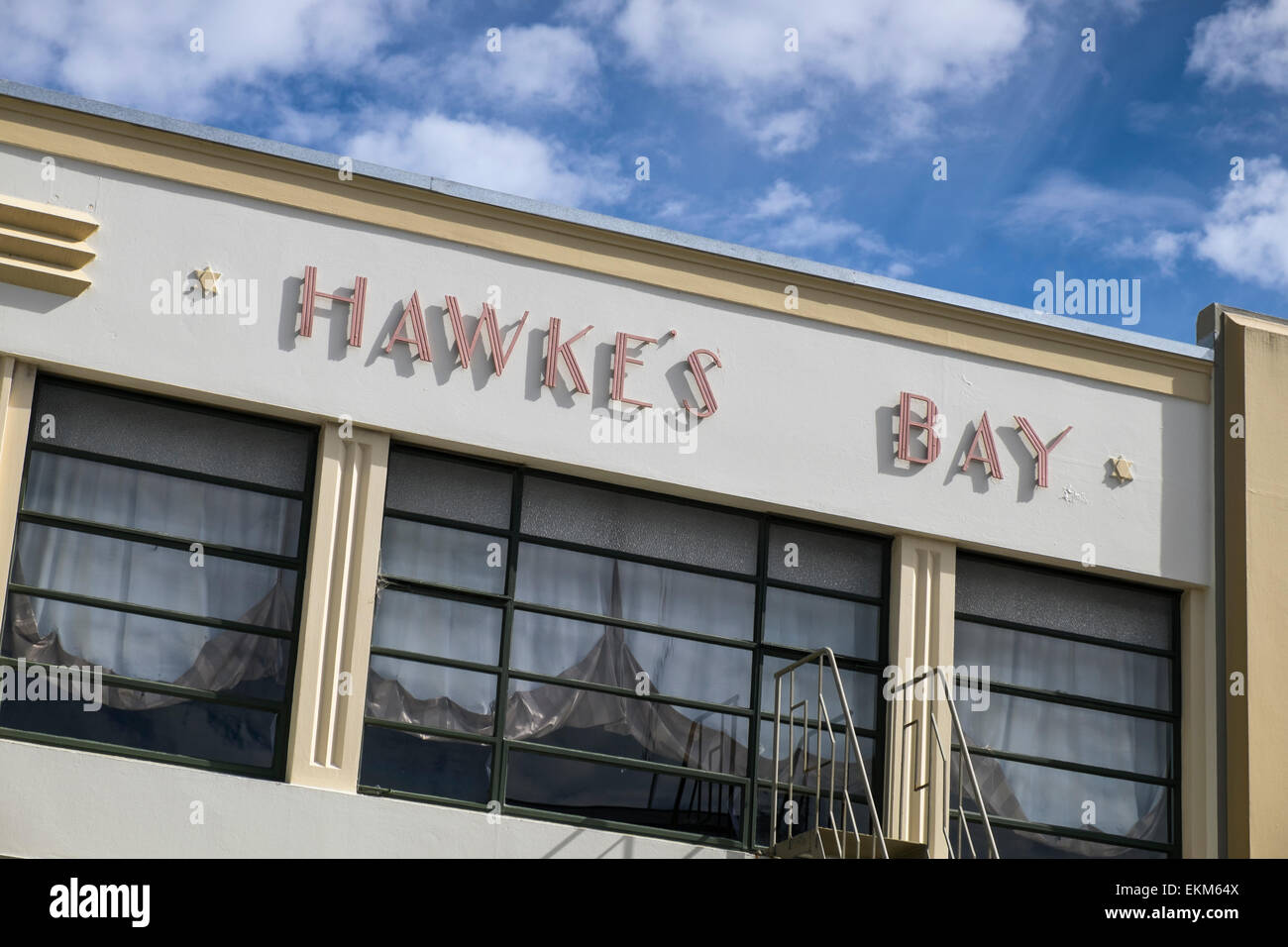 Hawkes Bay construction, l'architecture art déco à Napier, Nouvelle-Zélande. Banque D'Images