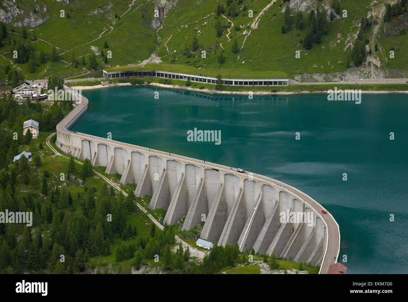 Lac de Fedaia Banque D'Images