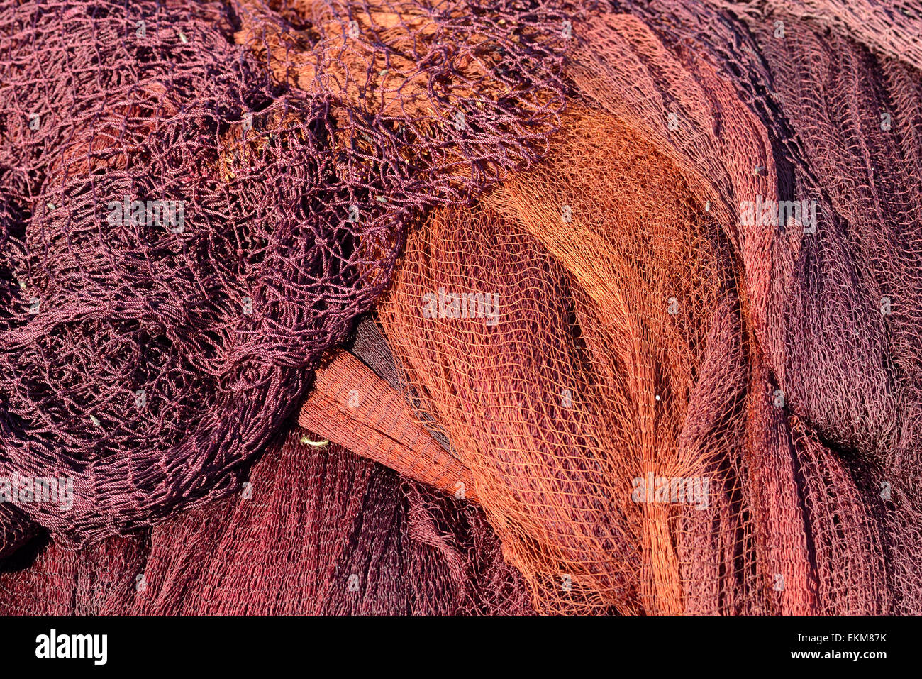 Les filets de pêche dans l'île d'Aegina, Grèce Banque D'Images