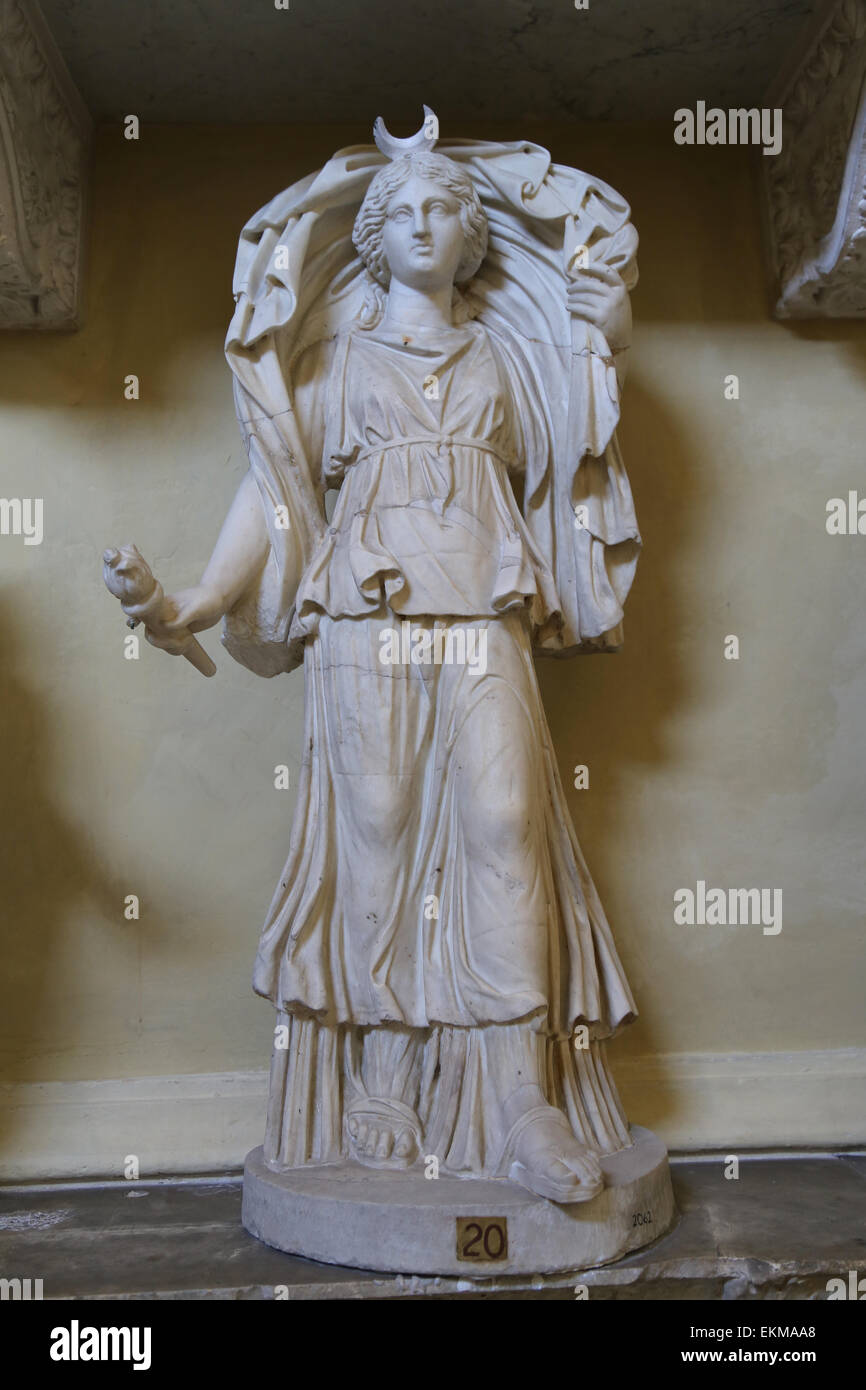 Statue de Selene ou Luna. 3e siècle. Musées du Vatican. 52043. Banque D'Images
