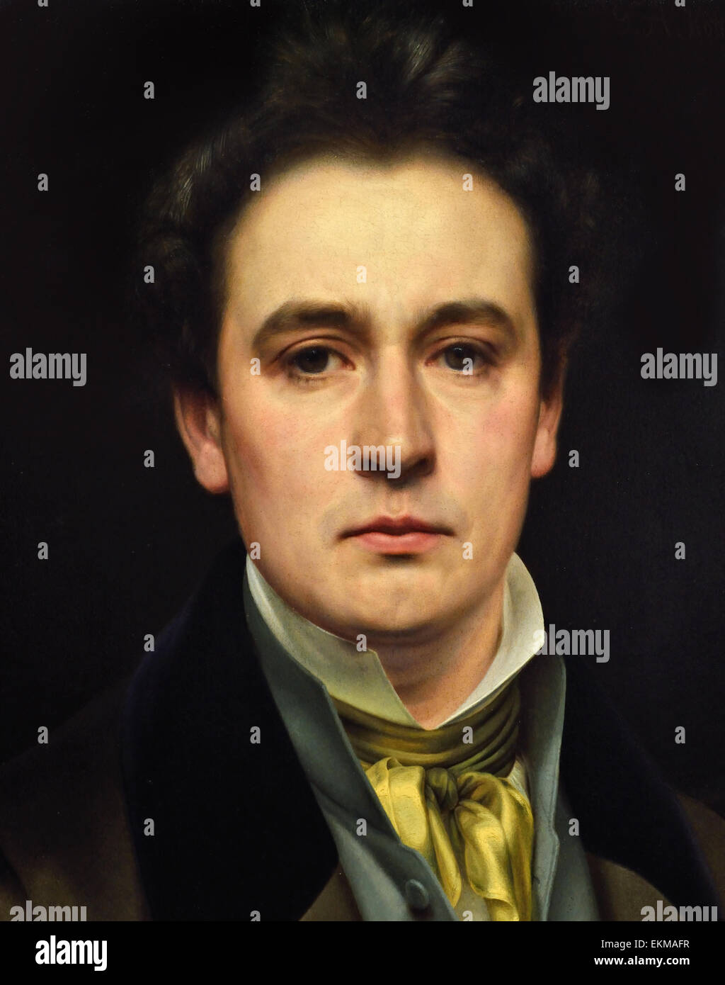 Selbstemnät - Auto-portrait, Gustav Adolf Koettgen ( Kottgen ) 1838/1844 Gustav Adolf Koettgen ( 1805 - 1882 Allemagne allemande Banque D'Images