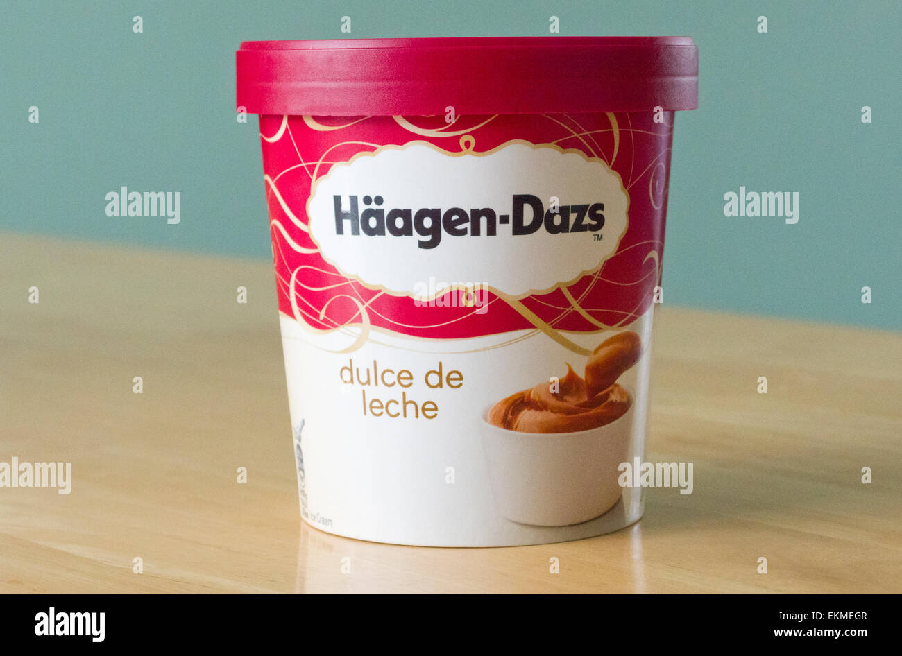 Haagen-Dazs Dulce de leche Ice Cream Banque D'Images