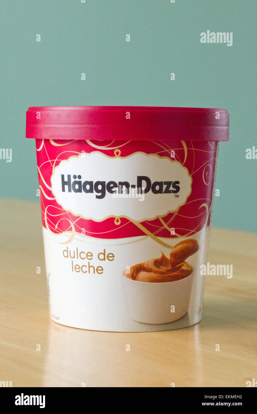 Haagen-Dazs Dulce de leche Ice Cream Banque D'Images