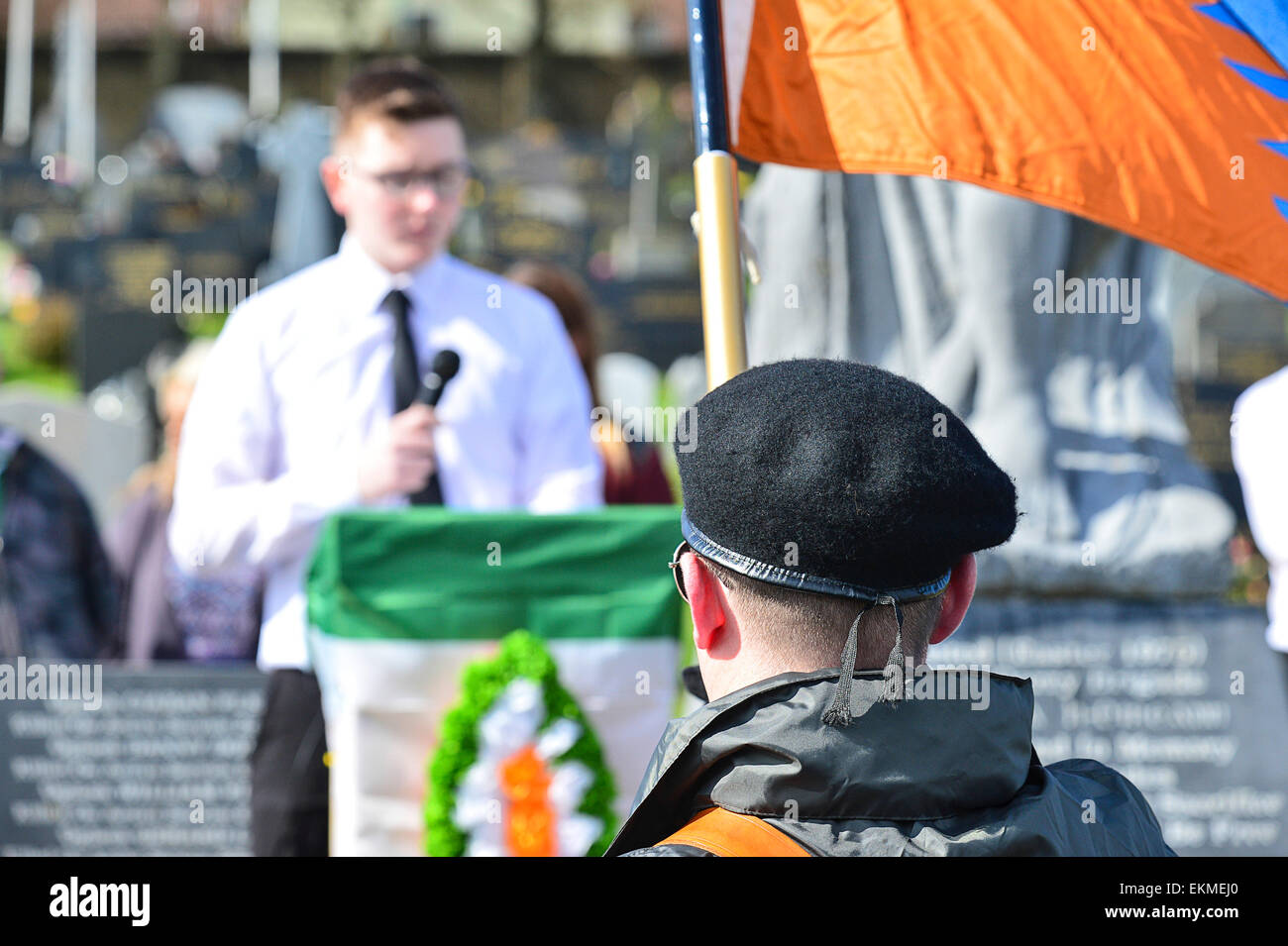 Parti républicain dissident lors d'une parade de couleurs 32CSM commémoration de l'Insurrection de Pâques 1916 à Derry, Londonderry Banque D'Images