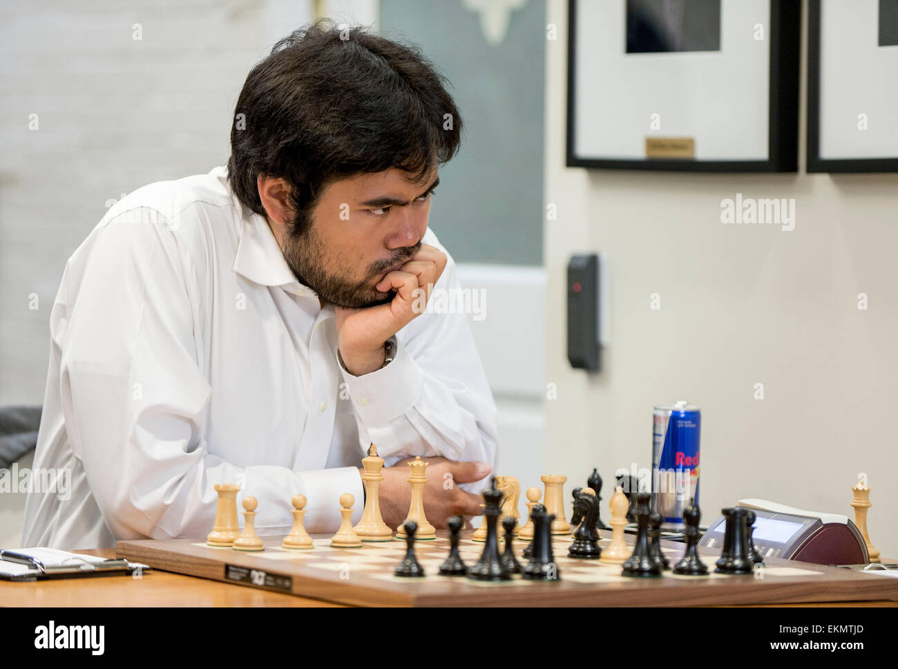 St Louis, Missouri, USA. Apr 12, 2015. HIKARU NAKAMURA GM à la concurrence  des États-Unis 2015 Championnats d'échecs. Organisé par le Club d'échecs  scolaires et centre de Saint Louis, les hommes et
