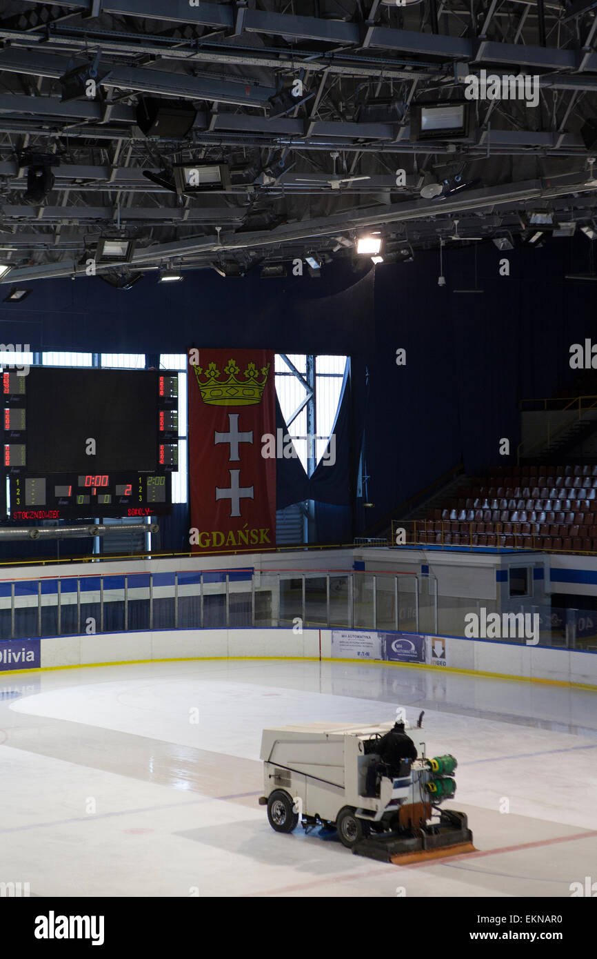 Patinoire de hockey sur glace, Hala Olivia, Banque D'Images