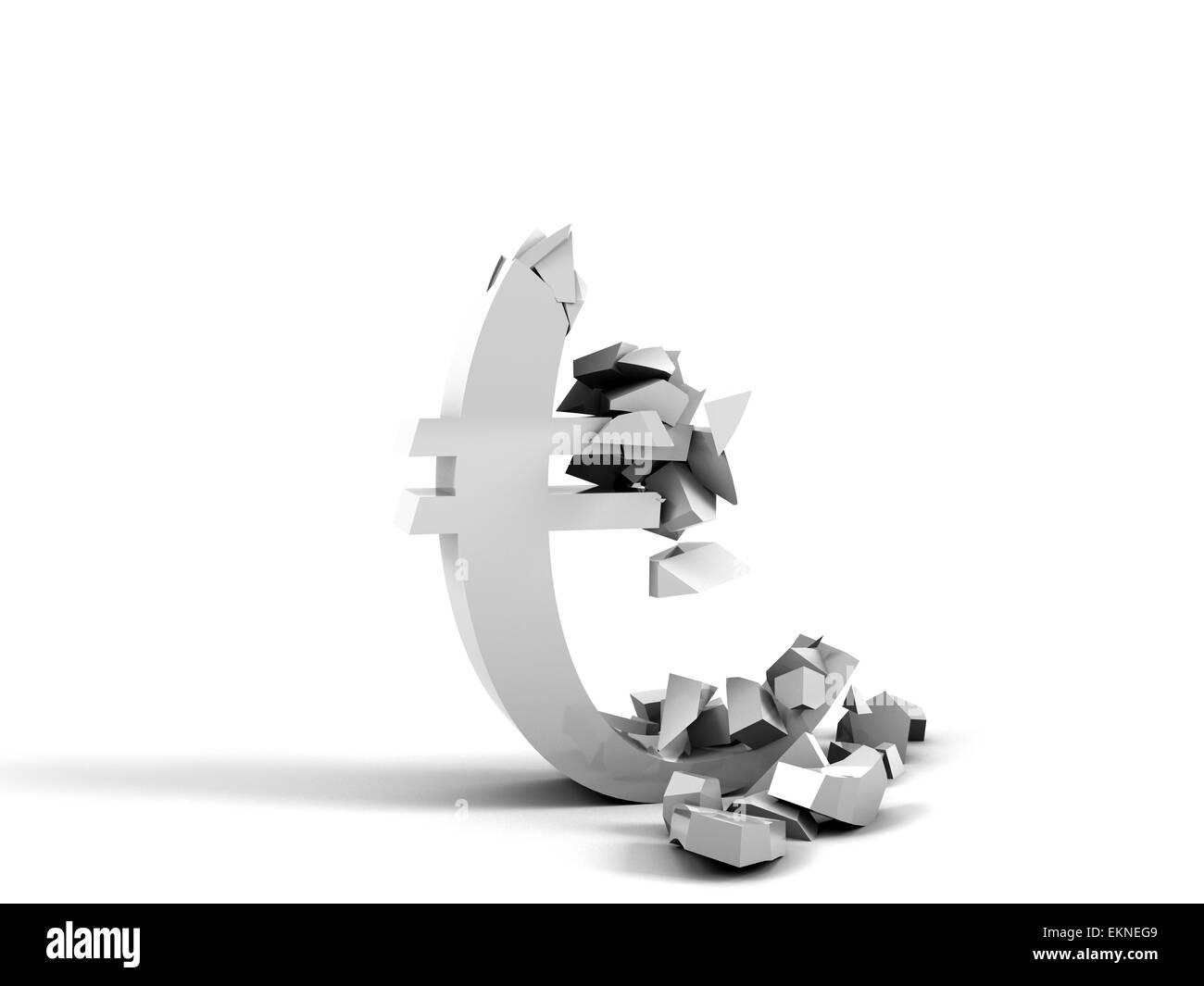 Effondrement de l’euro Banque D'Images