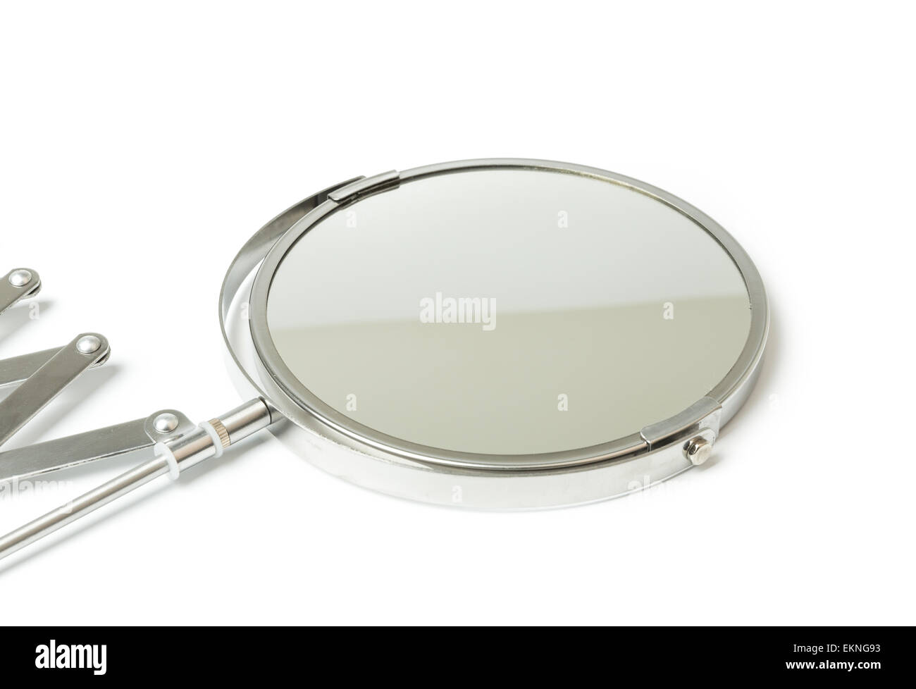 Miroir grossissant cosmétique isolated on white Banque D'Images