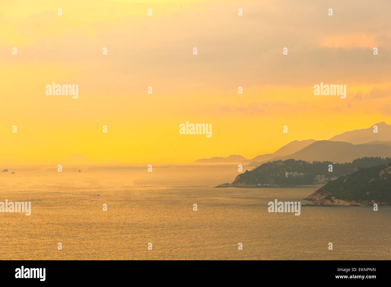 Coucher de soleil côte Banque D'Images