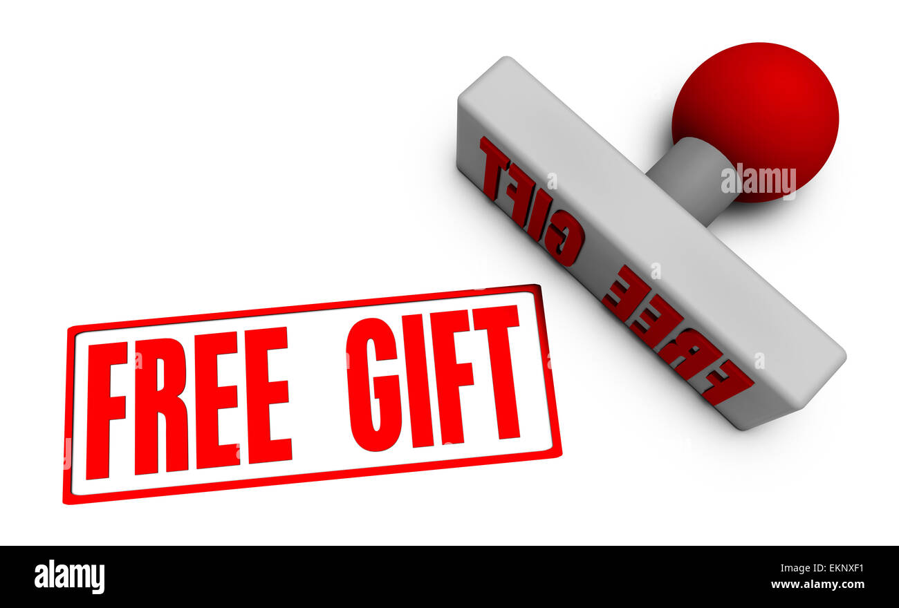 Timbre de cadeau gratuit Banque D'Images
