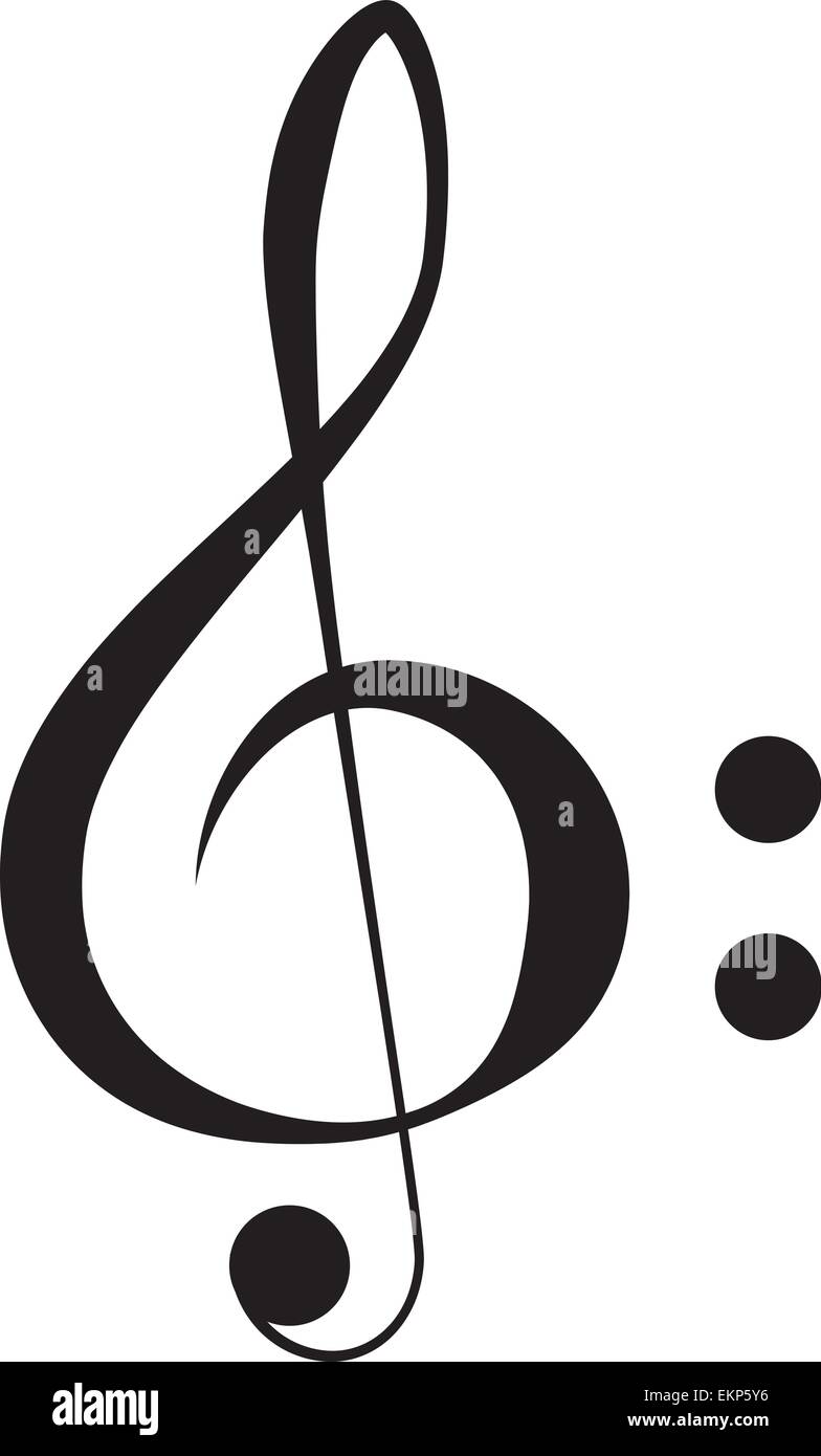 Clé de Sol image vectorielle, isolé sur fond blanc Illustration de Vecteur