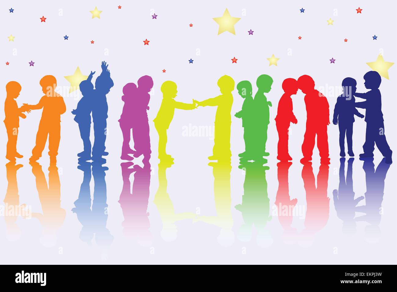 Enfants joyeux Banque d'images vectorielles - Alamy
