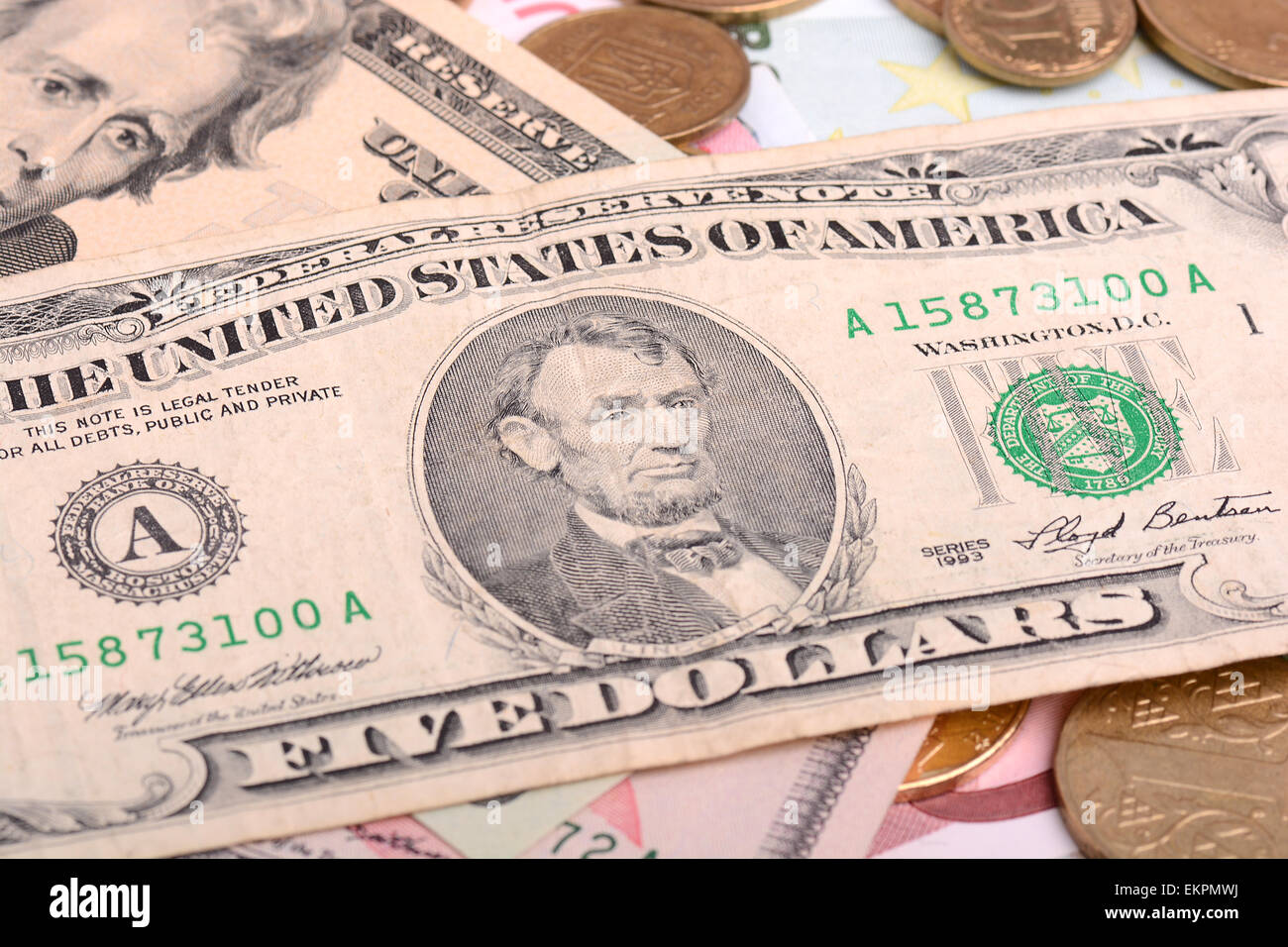 Fonds européens et américains Banque D'Images