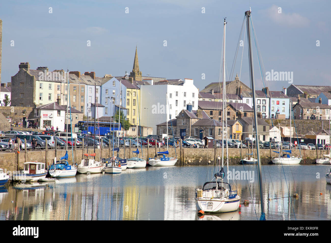 Port de Caernarfon et la rivière Seiont, Gwynedd, nord-ouest du pays de Galles, Royaume-Uni Banque D'Images