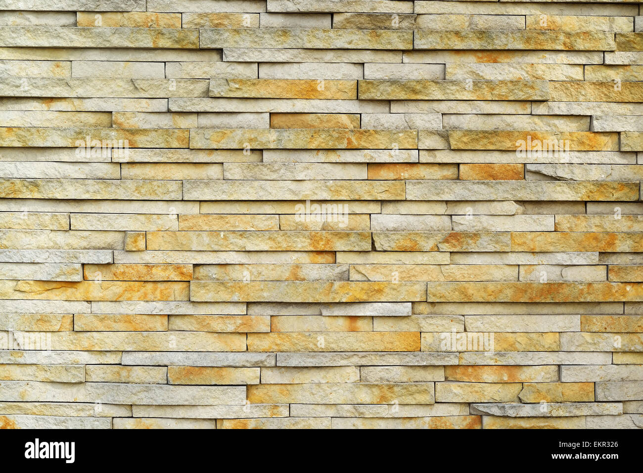 Mur de pierre jaune finition, Close up Banque D'Images