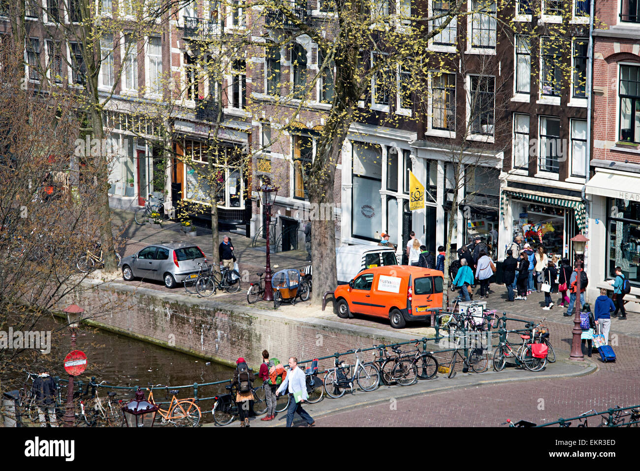 Pont sur le coin d'Herengracht et Centrum Centrum, Amsterdam Leliegracht Banque D'Images