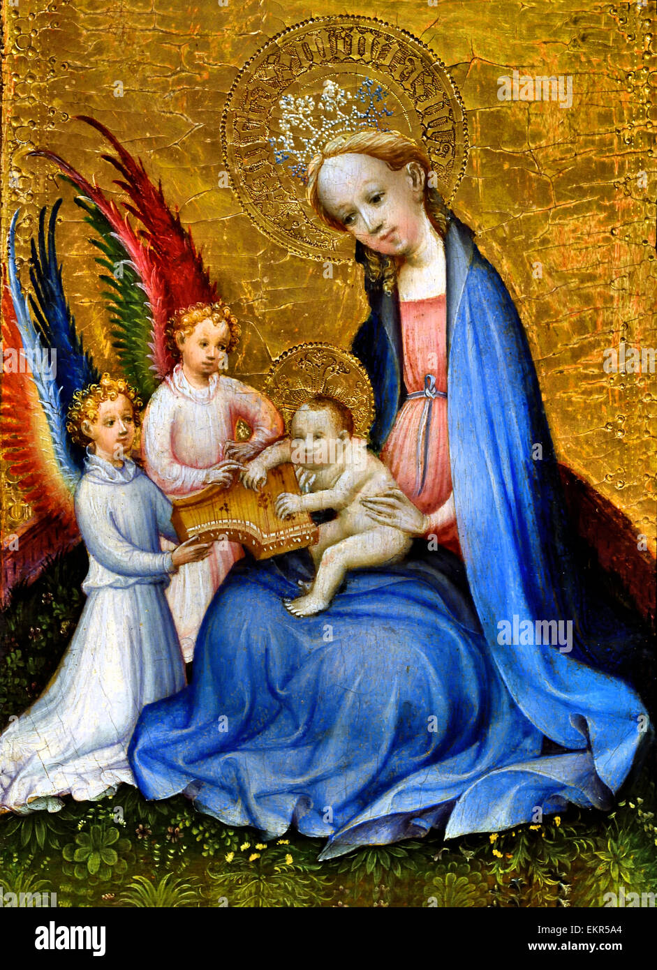 Maître de St Lawrence (actif à Cologne 1415 - 1430) vierge dans le jardin d'Eden ( Paradis ) Allemand Allemagne Banque D'Images