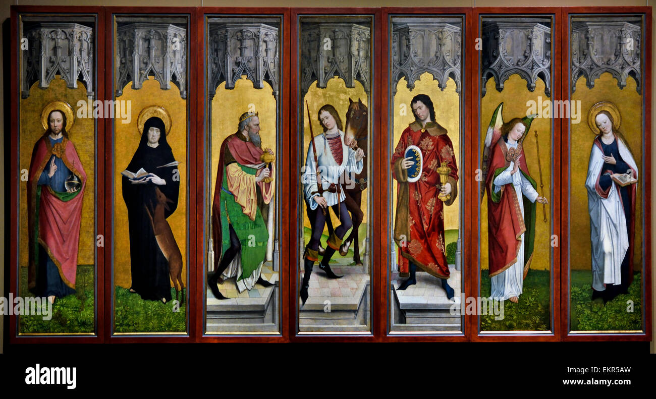 Maître de la légende de saint George (actif à Cologne 1460 - 1490 ) à partir de panneaux un polyptyque 1485 Allemand Allemagne Banque D'Images