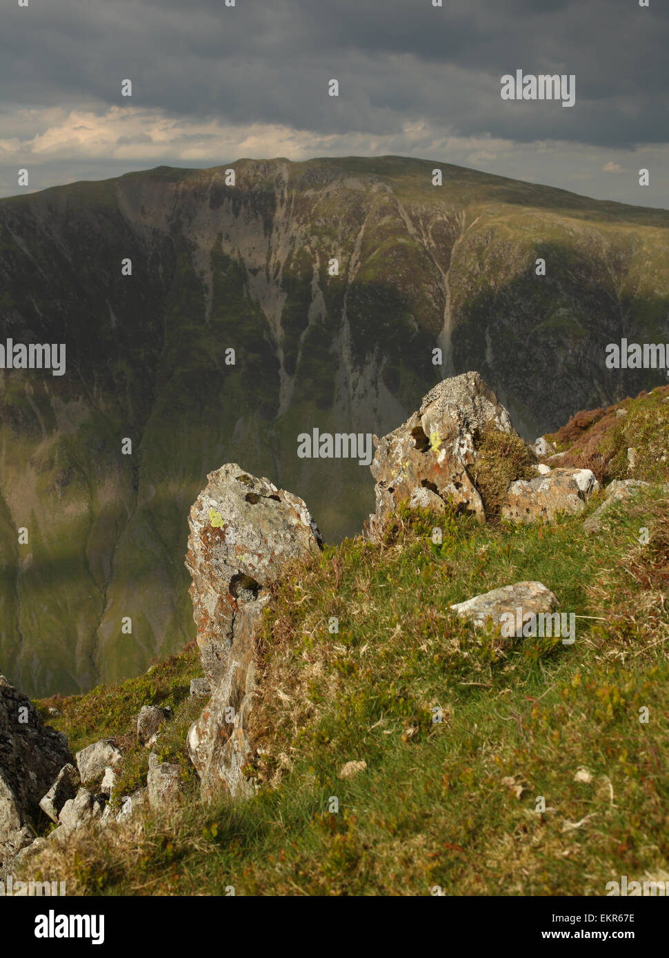 Dale Head de Fleetwith Pike soir d'été Banque D'Images